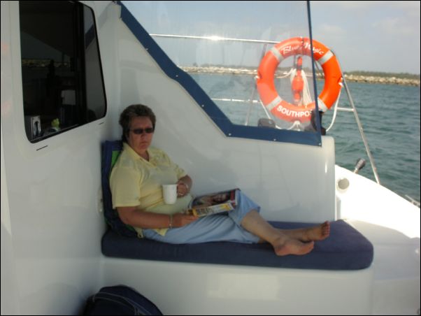 Liz relaxing